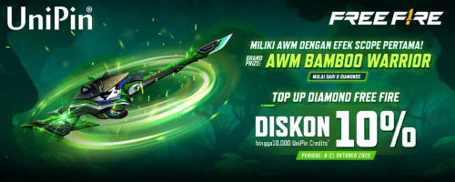 Miliki AWM Bamboo Warrior Dengan Efek Scope Pertama! Top Up Diamonds dan dapatkan Discount 10%